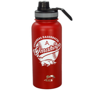 ARKANSAS RAZORBACKS MUG TUMBLER SS 36oz WATER BTL OMAHOGS BASEBALL