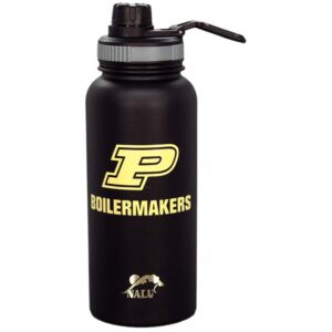 PURDUE BOILERMAKERS MUG TUMBLER SS WATER BTL BLK (36oz)