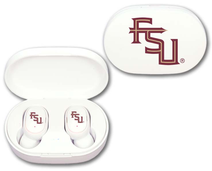 FLORIDA STATE SEMINOLES MEDIA EARBUDS WIRELESS LOGO