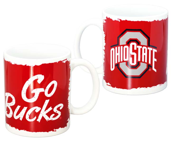 OHIO STATE BUCKEYES MUG CERAMIC TORN DSG (11oz)