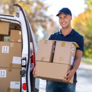 Man delivering boxes 