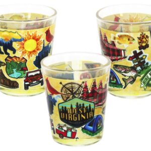 WEST VIRGINIA SHOTGLASS LUGGAGE STICKER DESIGN