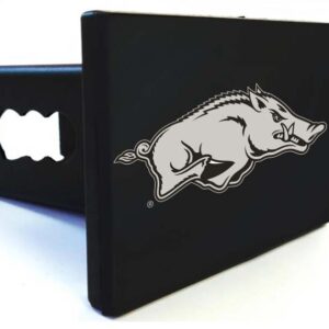 ARKANSAS RAZORBACKS CAR TRAILER HITCH COVER LOGO ETCHED
