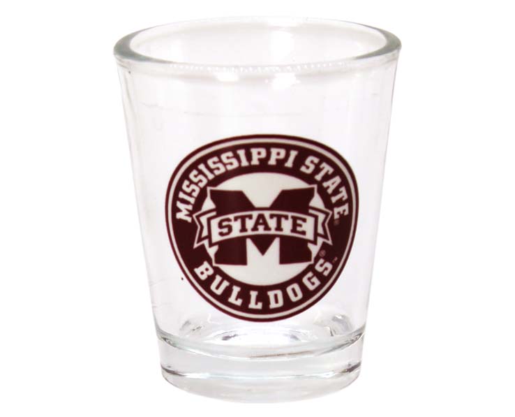 MISSISSIPPI STATE BULLDOGS SHOTGLASS BULLSEYE