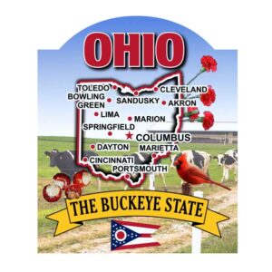 OHIO MAGNET ARTWOOD PUB STATE MAP