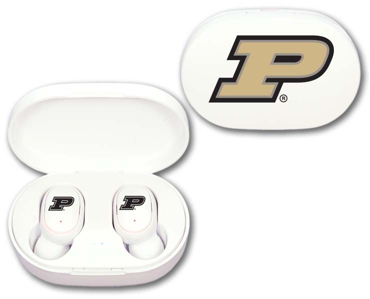 PURDUE BOILERMAKERS MEDIA EARBUDS WIRELESS LOGO