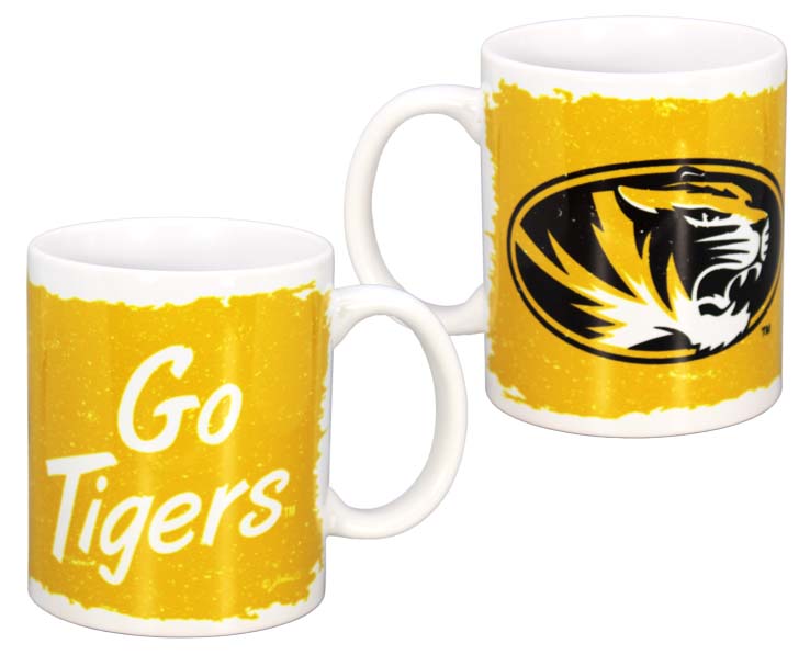 MISSOURI TIGERS HOOSIERS MUG CERAMIC TORN DSG (11oz)
