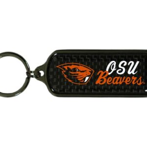 OREGON STATE BEAVERS KEYCHAIN CARBON FIBER OBLONG