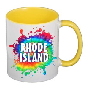 RHODE ISLAND MUG CERAMIC TIE DYE (11oz)