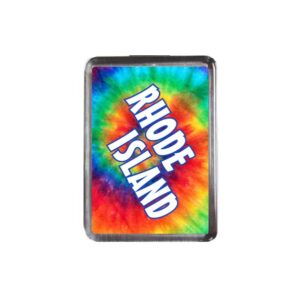 RHODE ISLAND MAGNET ACRYLIC TIE DYE