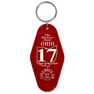 OHIO KEYCHAIN MOTEL RED