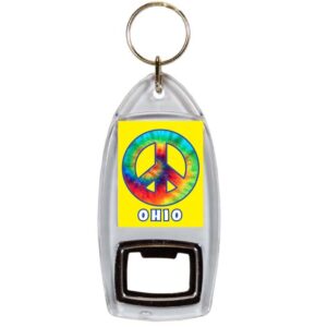 OHIO KEYCHAIN LUCITE BTL OPENER TIE DYE