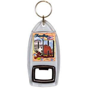 OHIO KEYCHAIN LUCITE BTL OPENER POSTCARD