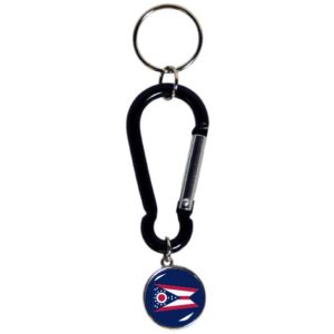 OHIO KEYCHAIN CARABINER DOMED MAP/FLAG