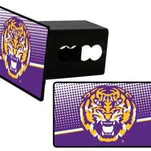 LSU TIGERS CAR TRAILER HITCH COVER DOT PATTERN