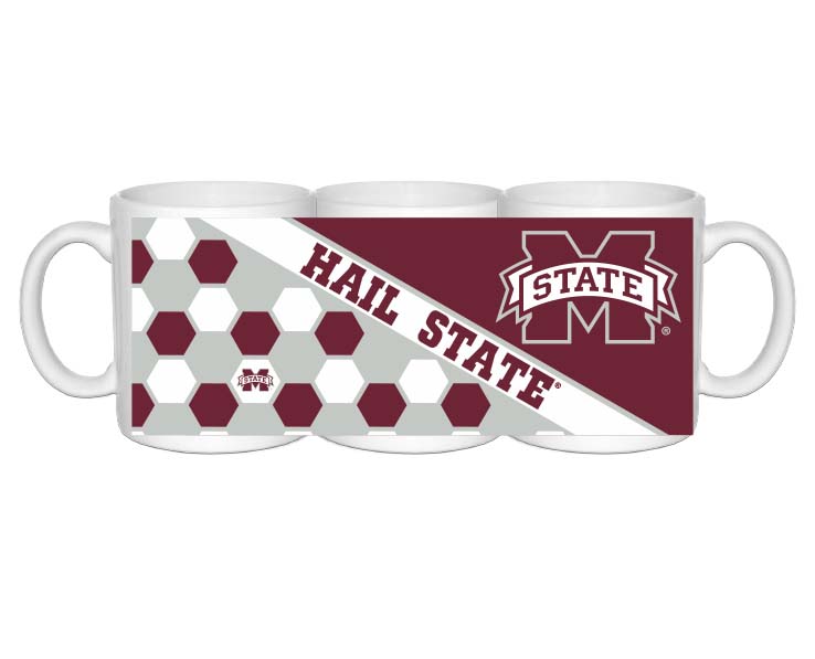 MISSISSIPPI STATE BULLDOGS MUG CERAMIC HONEYCOMB (11oz)