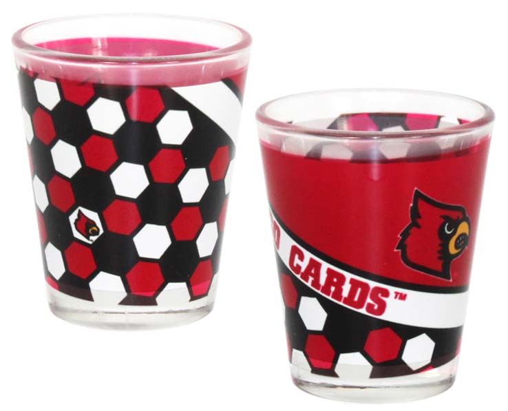 LOUISVILLE CARDINALS SHOTGLASS HONEYCOMB