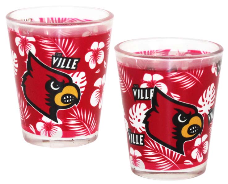 LOUISVILLE CARDINALS SHOTGLASS ALOHA