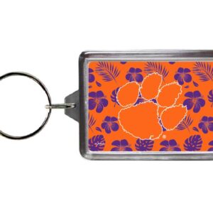 CLEMSON TIGERS KEYCHAIN LUCITE ALOHA