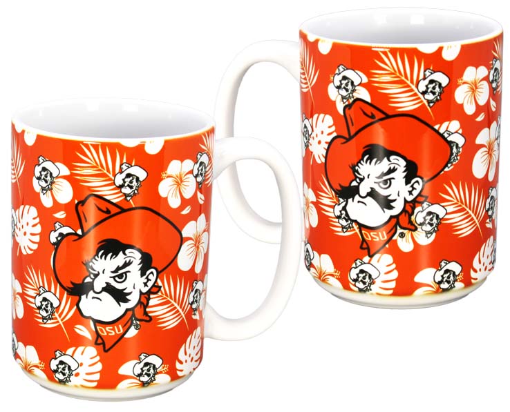 OKLAHOMA STATE COWBOYS MUG CERAMIC GRANDE ALOHA (15oz)
