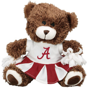 ALABAMA CRIMSON TIDE PLUSH BEAR CHEERLEADER W DRESS RED