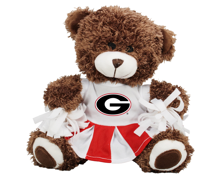GEORGIA BULLDOGS PLUSH BEAR CHEERLEADER W DRESS RED