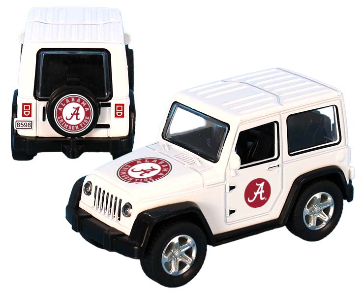 ALABAMA CRIMSON TIDE TOY TRUCK ATV PULL BACK WHT 12DP