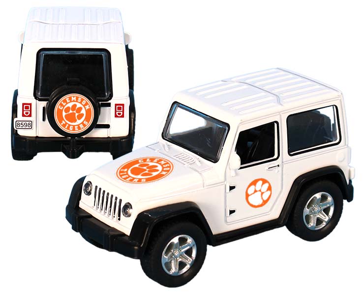 CLEMSON TIGERS TOY TRUCK ATV PULL BACK WHT 12DP