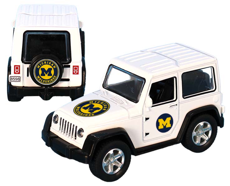 MICHIGAN WOLVERINES TOY TRUCK ATV PULL BACK WHT 12DP
