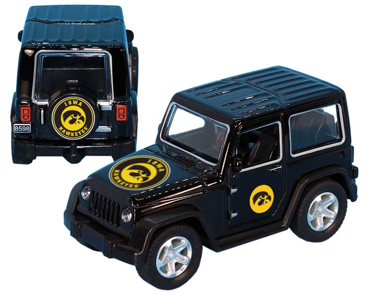 IOWA HAWKEYES TOY TRUCK ATV PULL BACK BLK 12DP