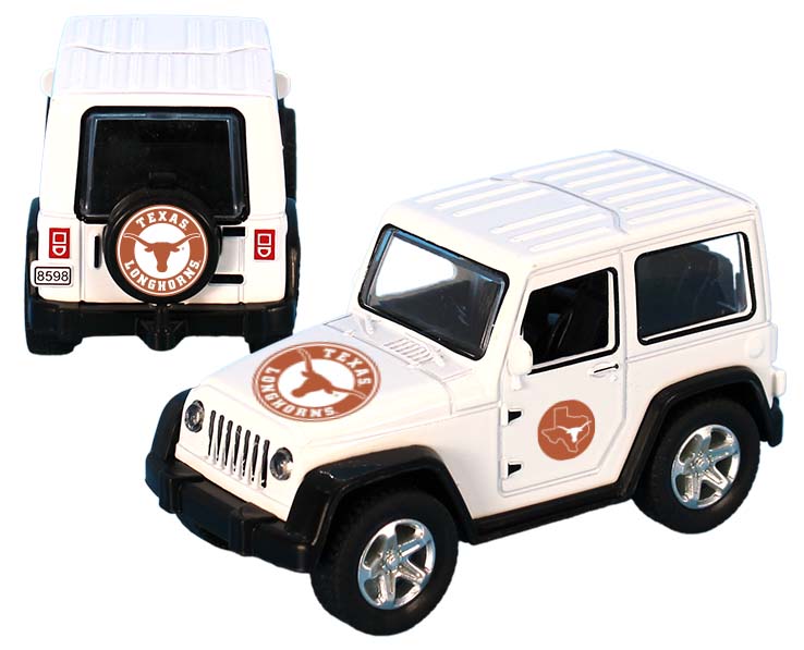 TEXAS LONGHORNS TOY TRUCK ATV PULL BACK WHT 12DP