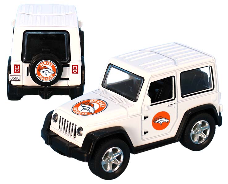 DENVER BRONCOS TOY TRUCK ATV PULL BACK WHT