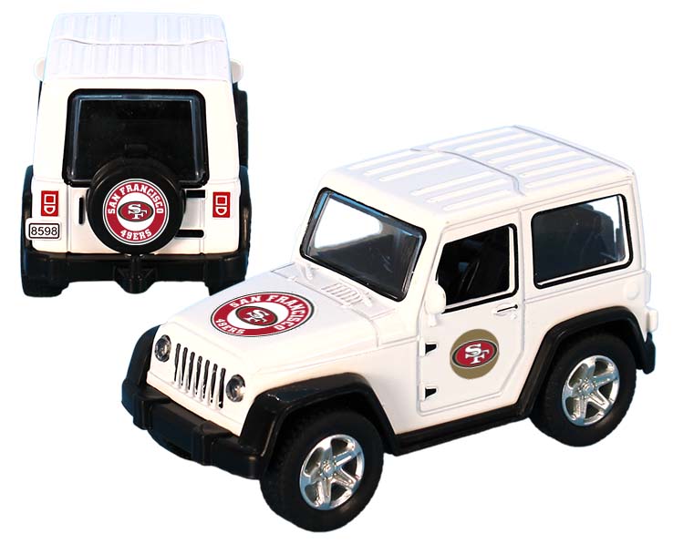 SAN FRANCISCO 49ERS TOY TRUCK ATV PULL BACK WHT