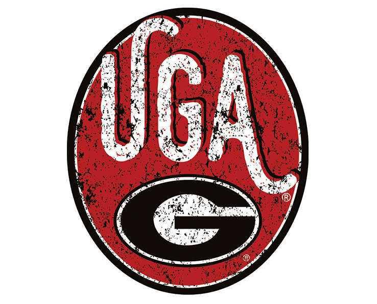 GEORGIA BULLDOGS MAGNET ARTWOOD OVAL DISTRESSED