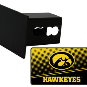 IOWA HAWKEYES CAR TRAILER HITCH COVER DOT PATTERN