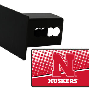 NEBRASKA CORNHUSKERS CAR TRAILER HITCH COVER DOT PATTERN